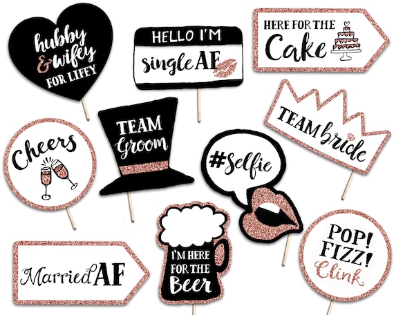 printable photo booth props signs