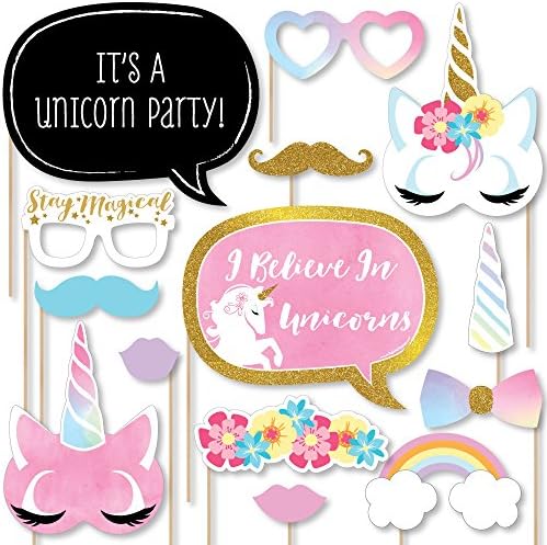 printable photo booth props unicorn