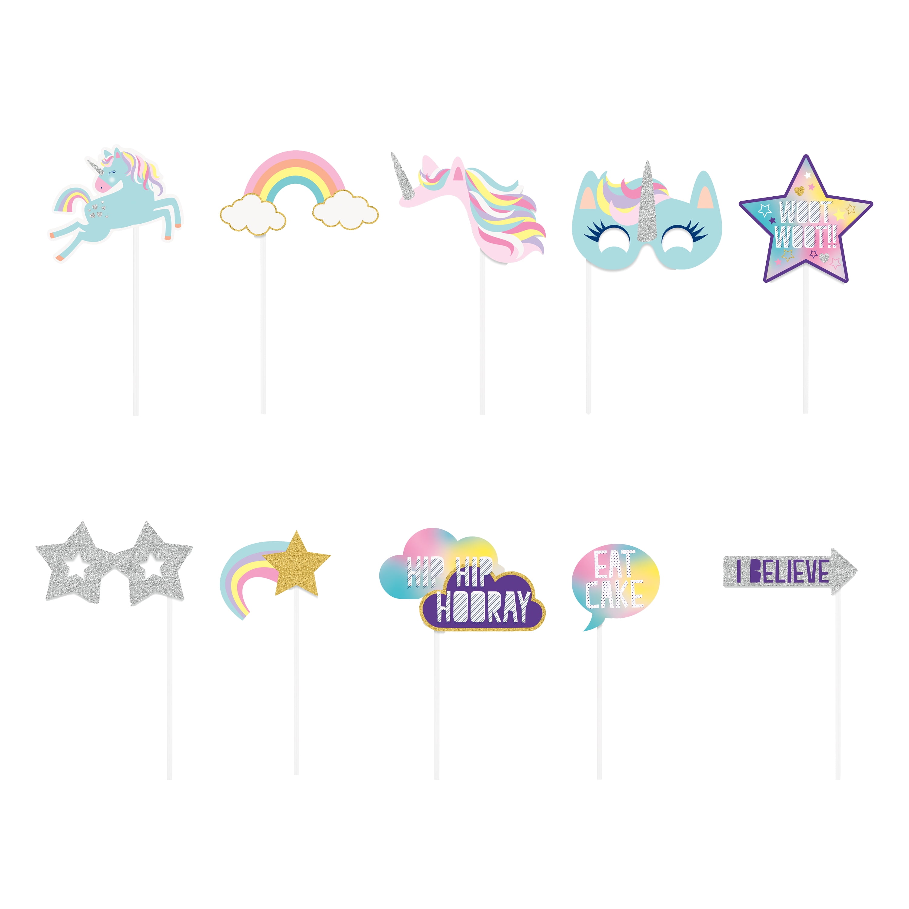 printable photo booth props unicorn