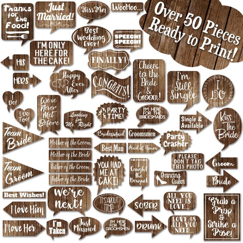 printable photo booth props wedding