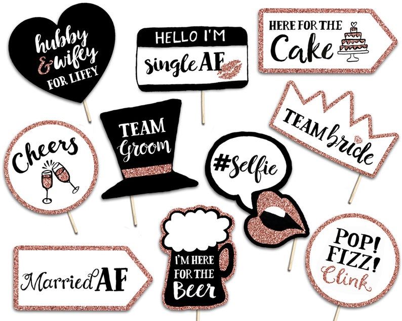 printable photo booth props wedding