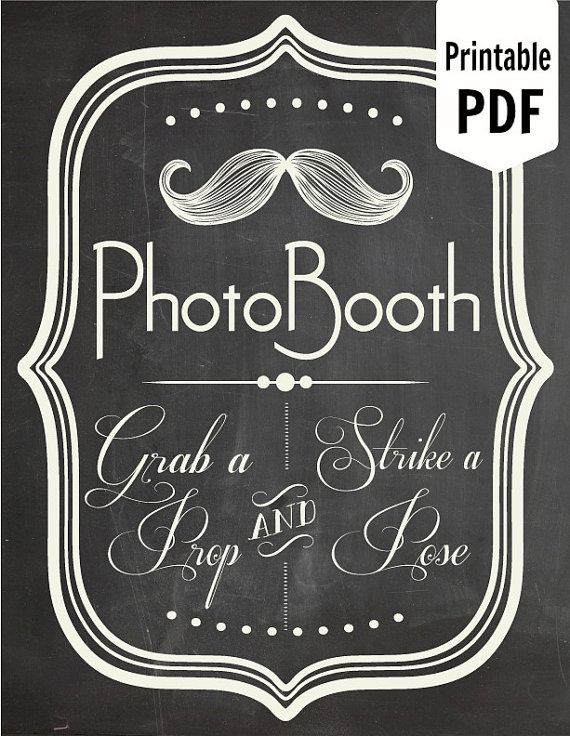 printable photo booth signs