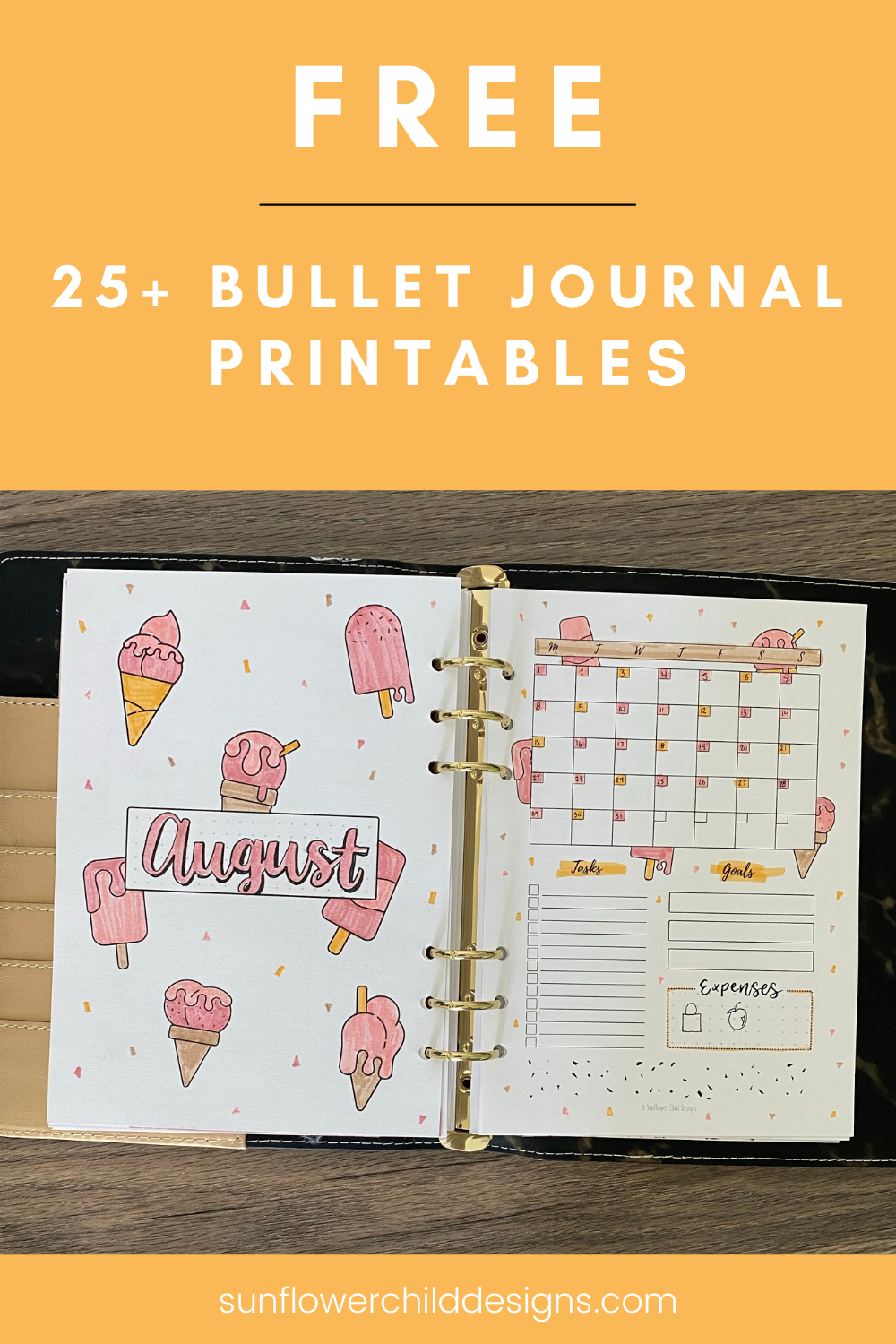 Free Bullet Journal Printables 25+ Pages with Doodles — Sunflower ...