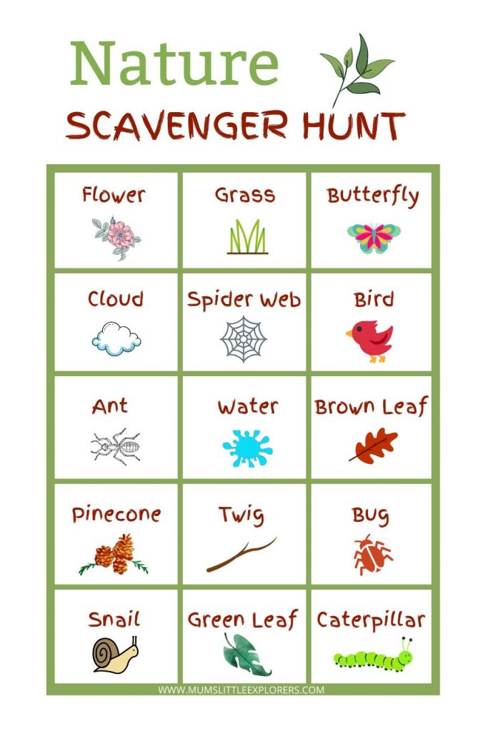 printable photo scavenger hunt list