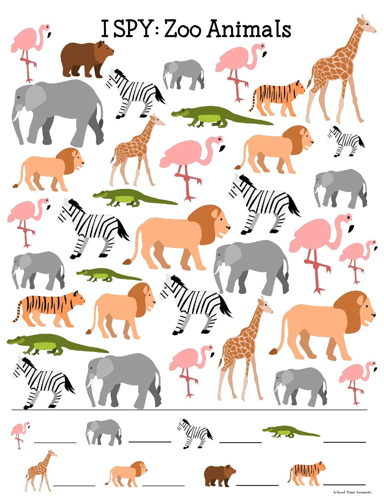 printable photos of zoo animals