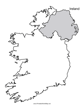 printable physical map of ireland