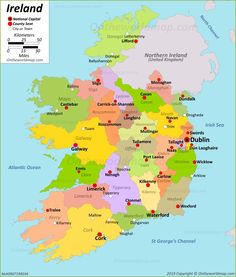 printable physical map of ireland