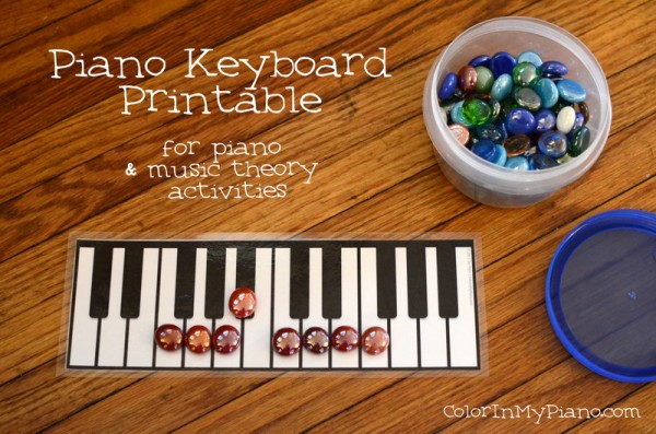 Piano Keyboard Printable - Color In My Piano