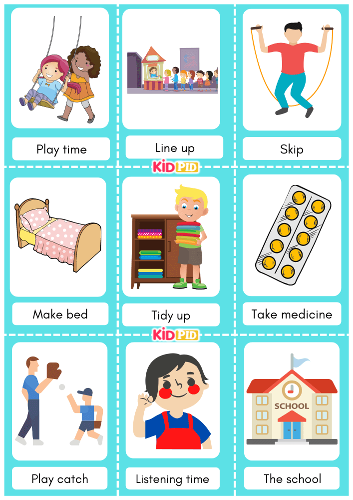 Visual Flashcards for Autism - Kidpid - Worksheets Library for Autism Picture Cards Free Printable