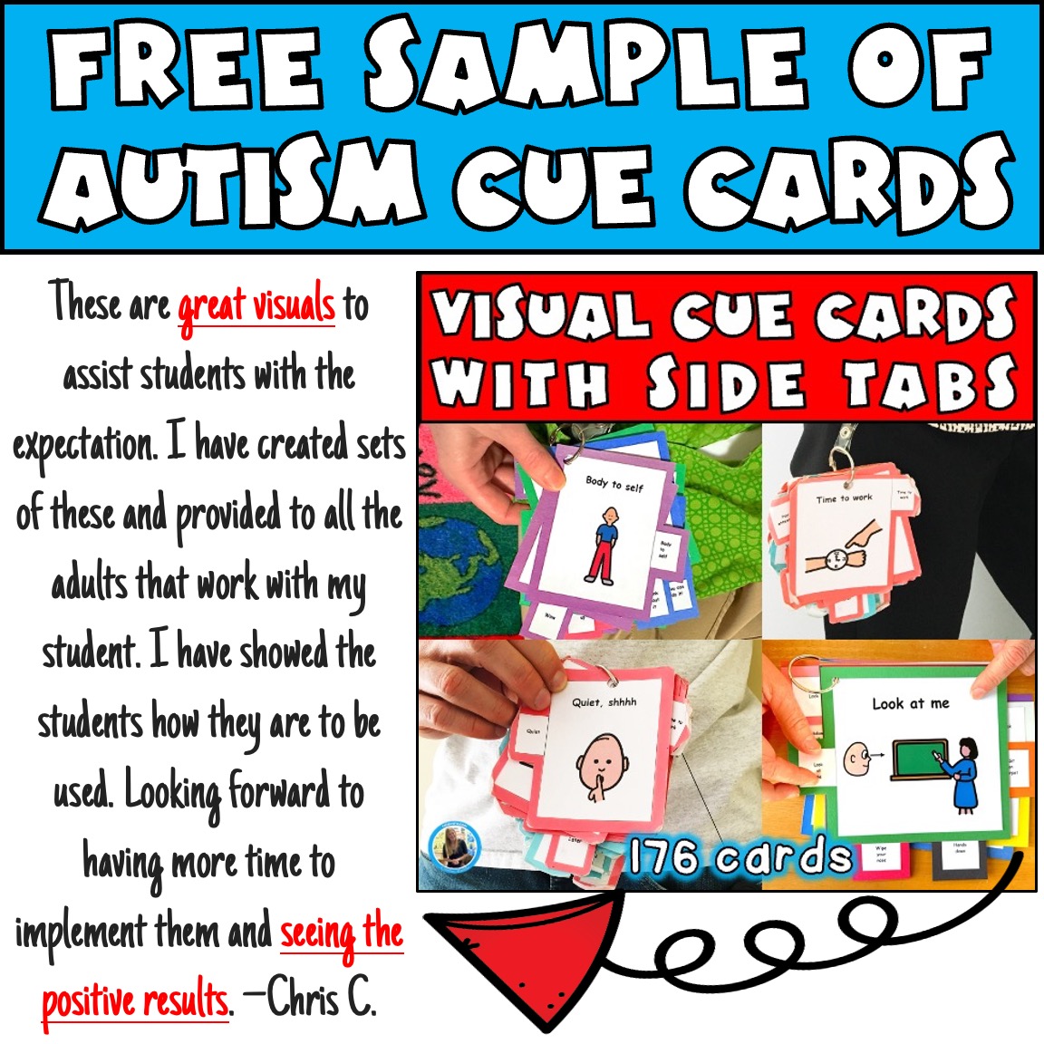Free Printable Cue Cards Social Skills Autism Visual Support 
