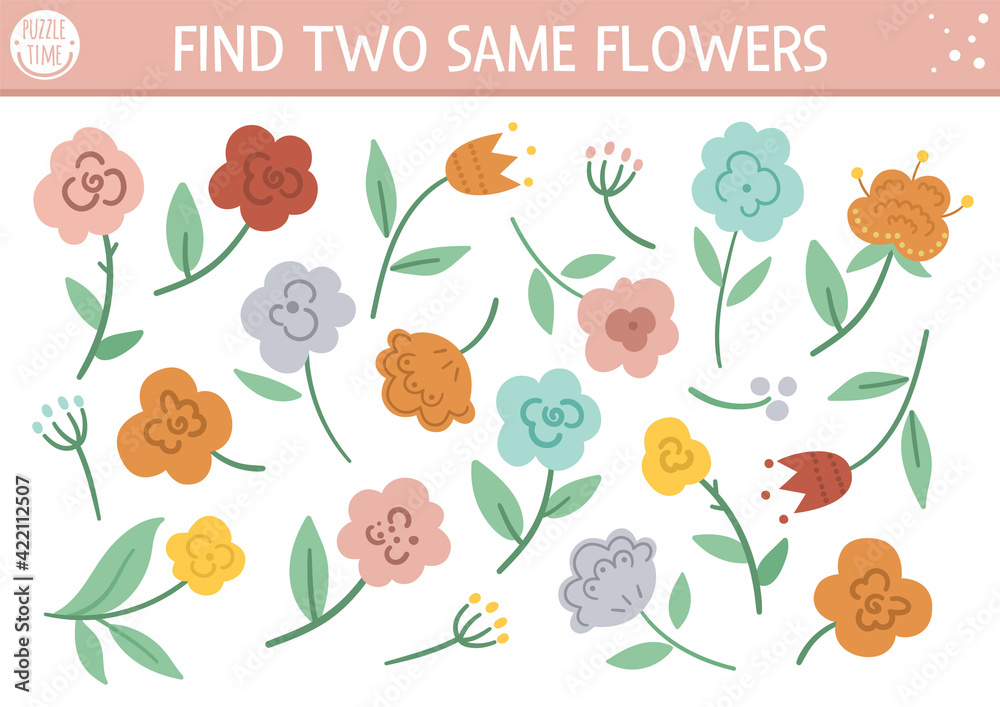 printable picture flower quiz