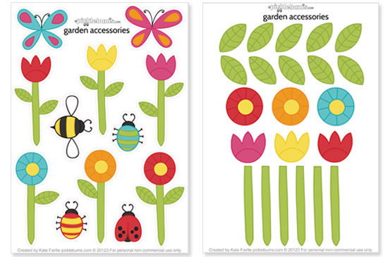printable picture of a flower garden