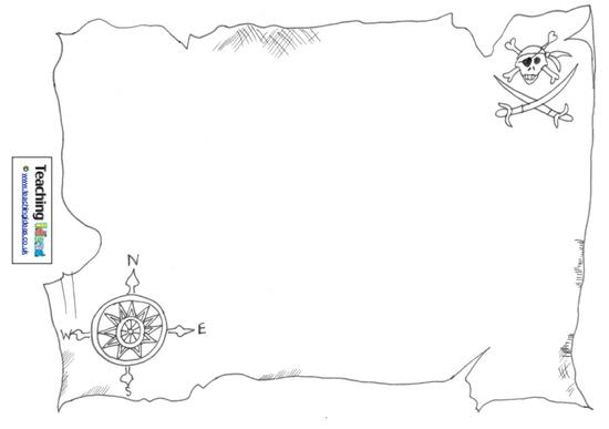 printable picture of a treasure map