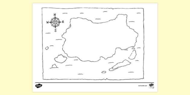 printable picture of a treasure map