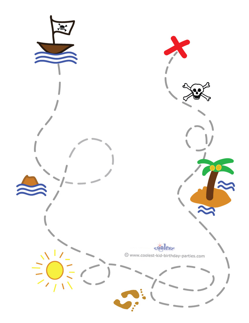 printable picture of a treasure map