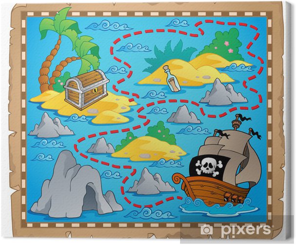 printable picture of a treasure map