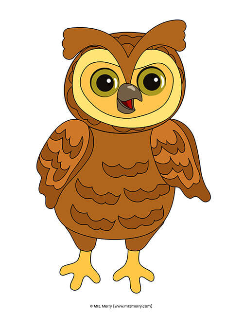 printable picture of an owl