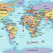 printable picture of the map of the world
