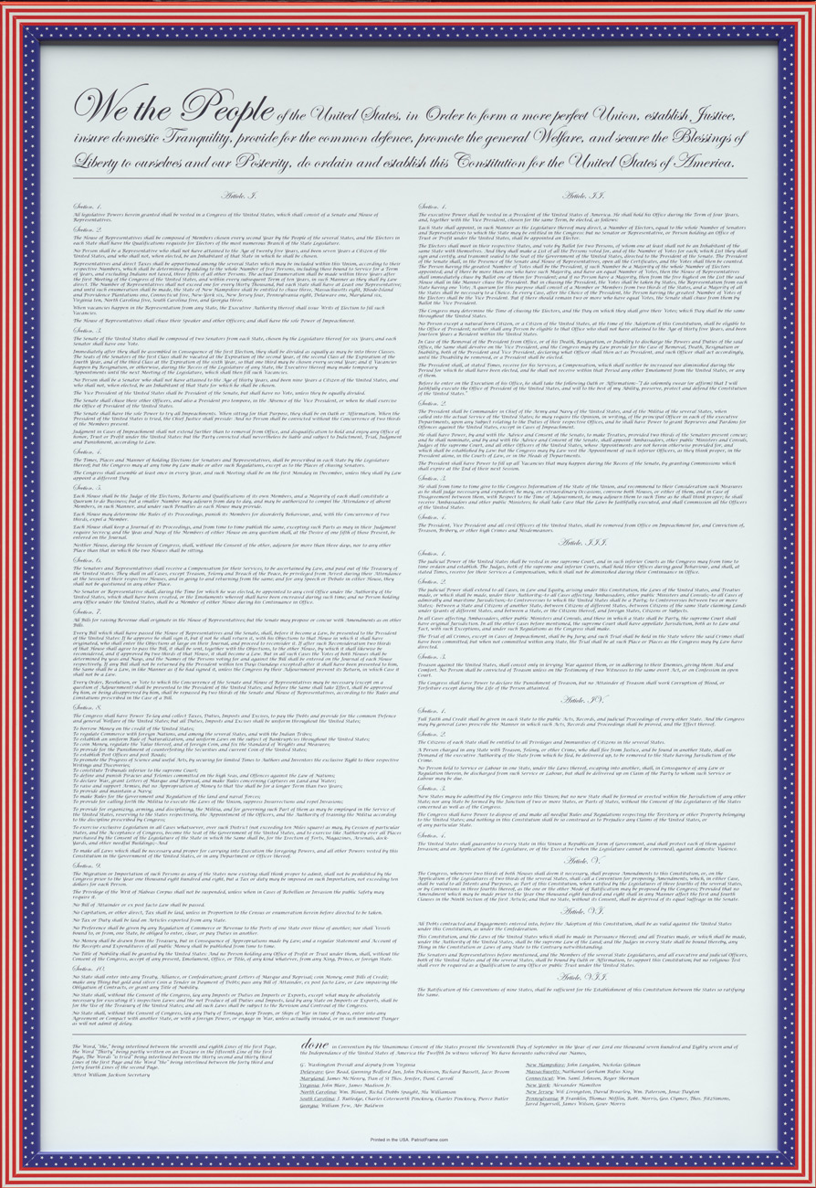 printable picture of us constitution
