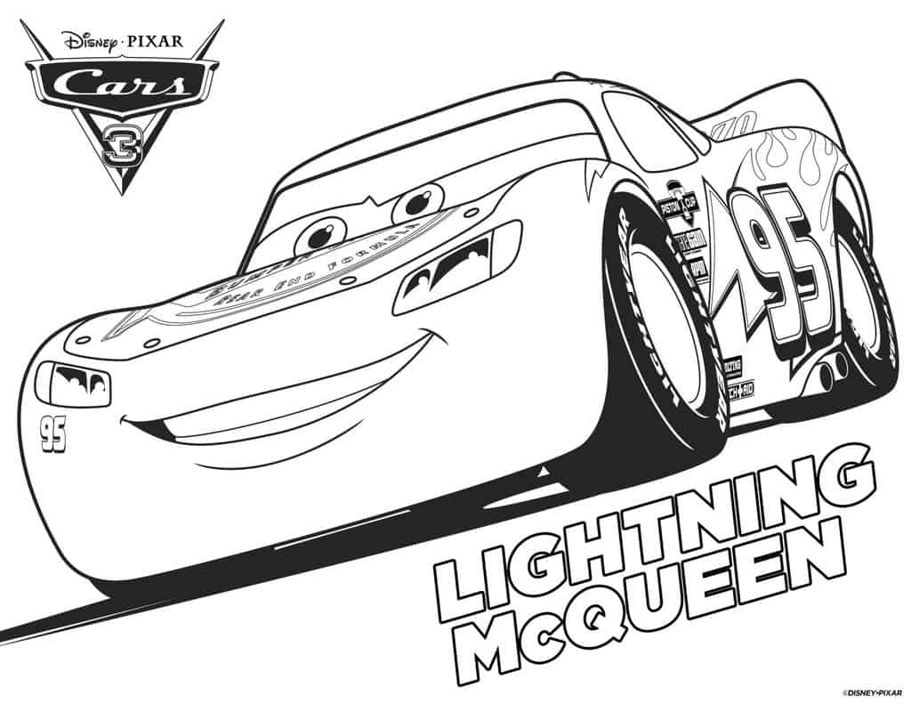 4 Disney Cars Free Printable Coloring Pages - 101 Party Ideas