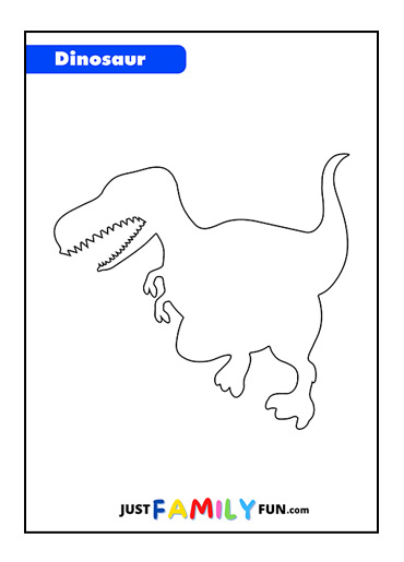 Free Printable Dinosaur Outline Stencil | Just Family Fun