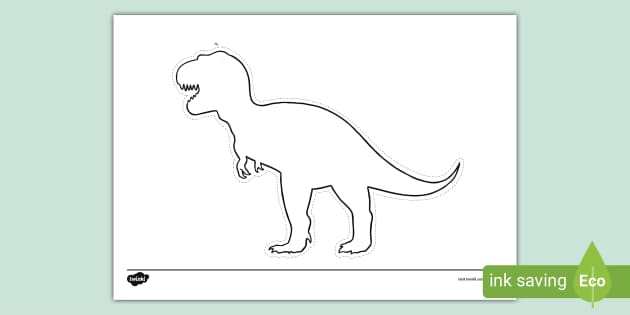 Dinosaur Template, Dinosaurs (teacher made) - Twinkl