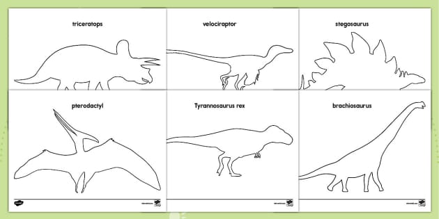 printable pictures dinosaur outline