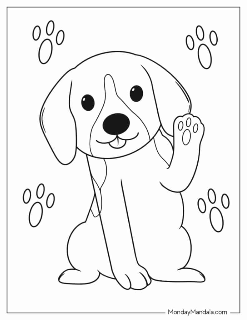 97 Dog Coloring Pages (Free PDF Printables)