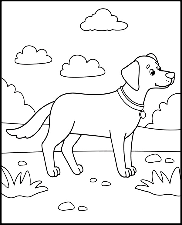 Dog coloring sheet - Topcoloringpages.net