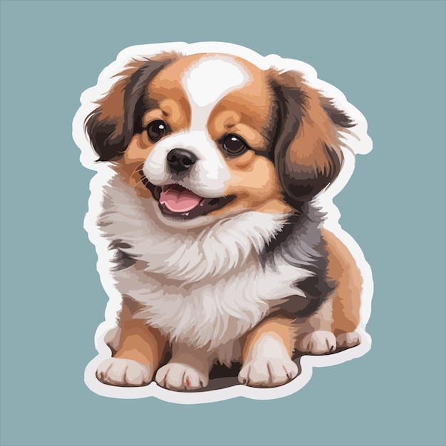 Printable Cute Dog Stickers Bundle | Premium AI-generated vector