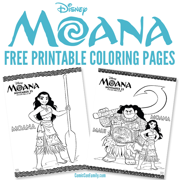 Free Printables: Disney Moana Coloring Pages - Magic Filled Memories