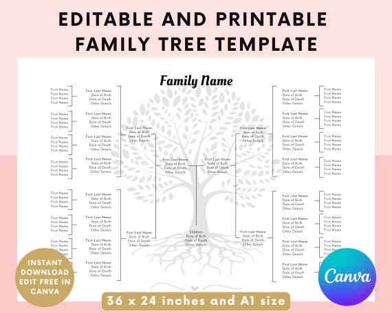 printable pictures of a family tree