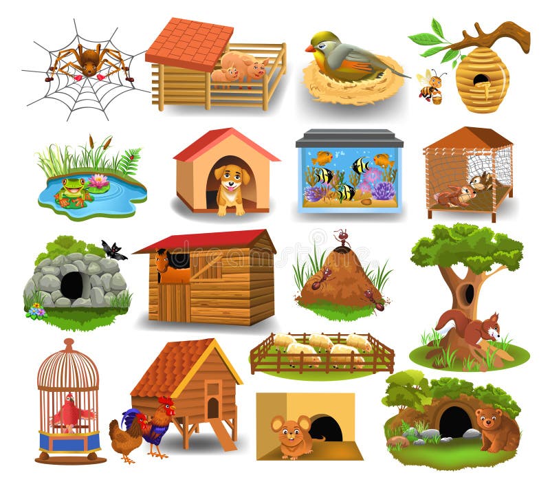 printable pictures of animal homes