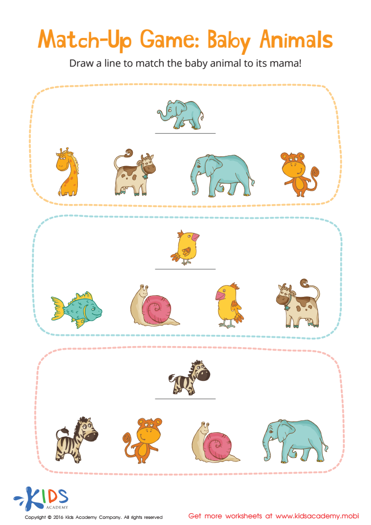 printable pictures of animals and their babies