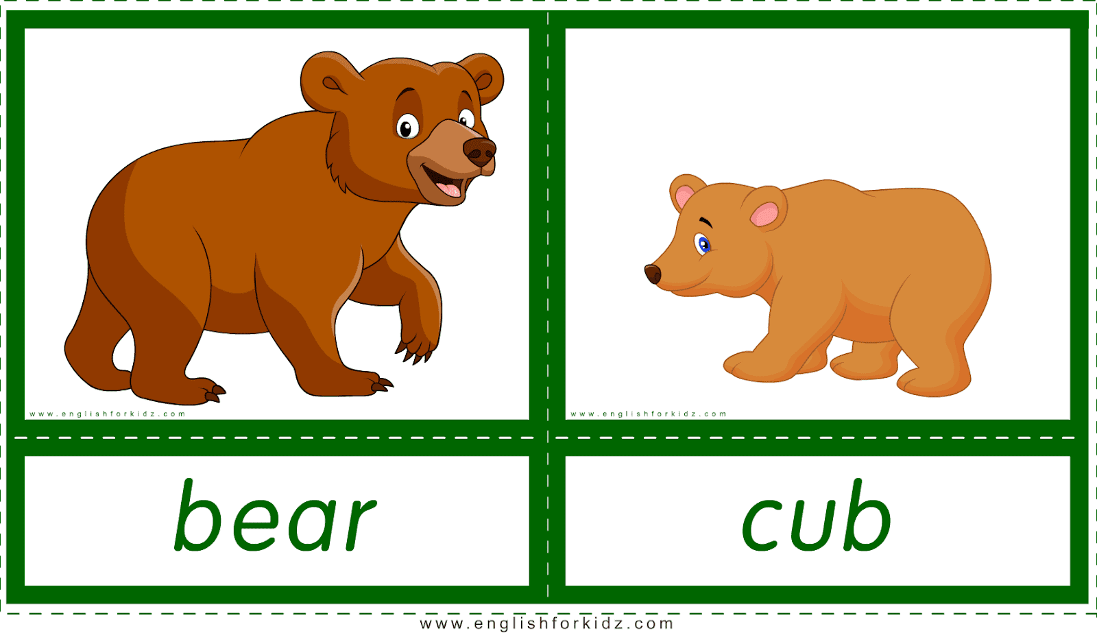 printable pictures of animals and their babies