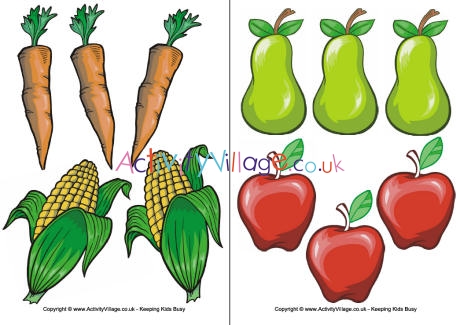 printable pictures of fruit and vegetables