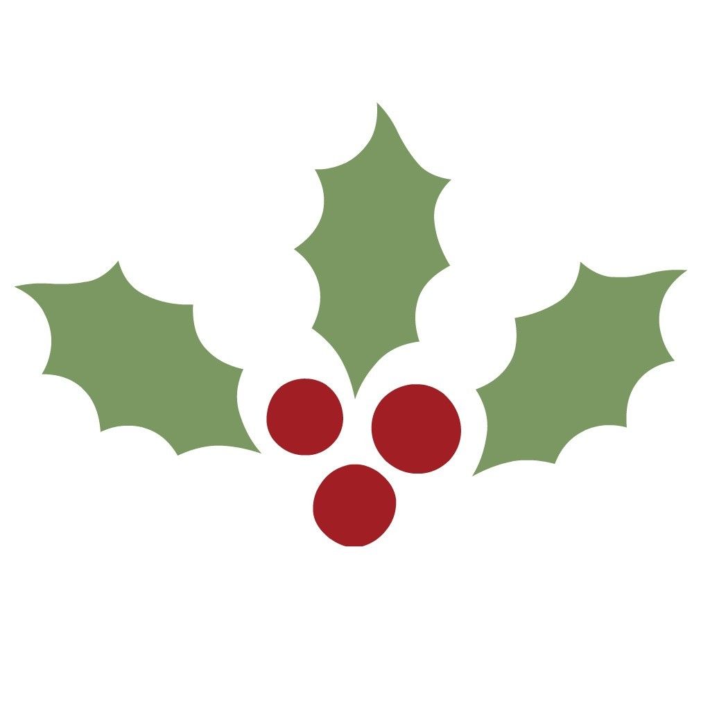 printable pictures of holly leaves