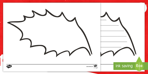 printable pictures of holly leaves
