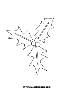 printable pictures of holly leaves