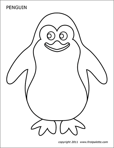 Penguin | Free Printable Templates &  Coloring Pages | FirstPalette.com