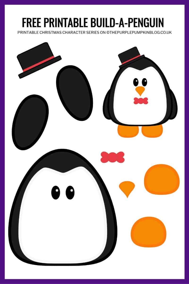 Build a Penguin Printable | Free Printable Paper Penguin Template