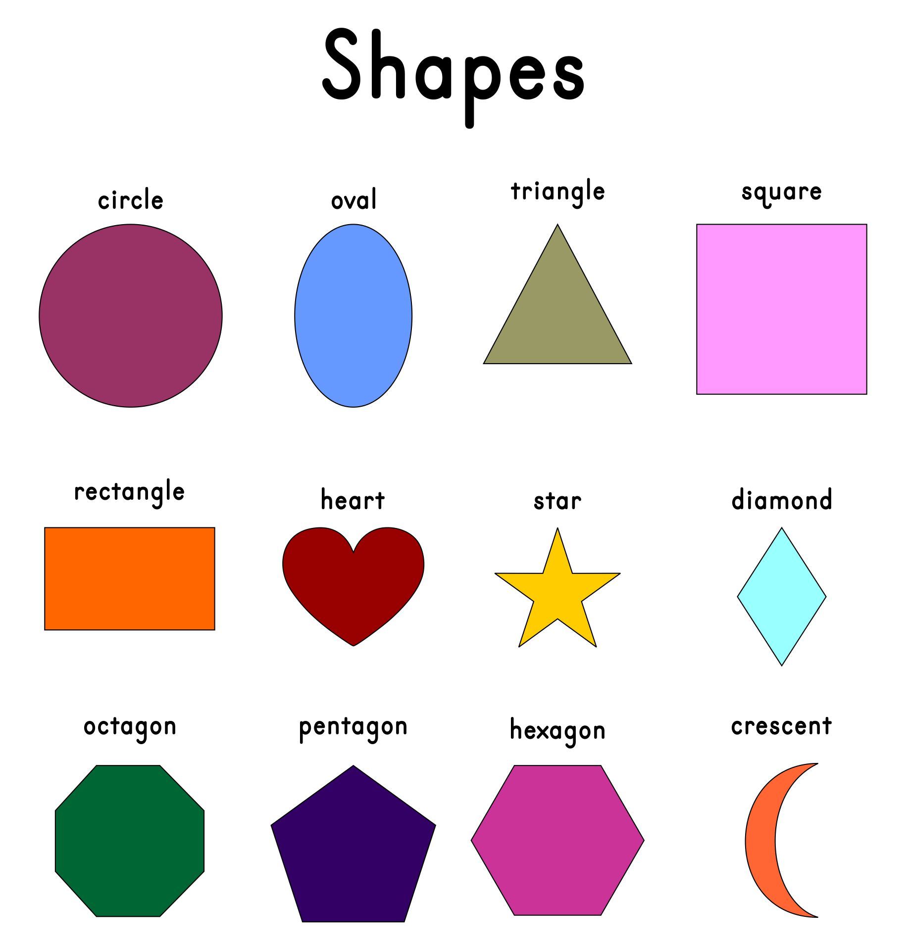 printable pictures of shapes