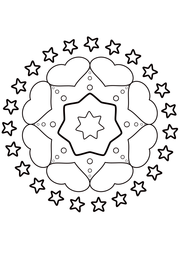 printable pictures of stars and hearts