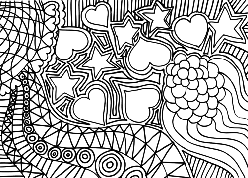 printable pictures of stars and hearts
