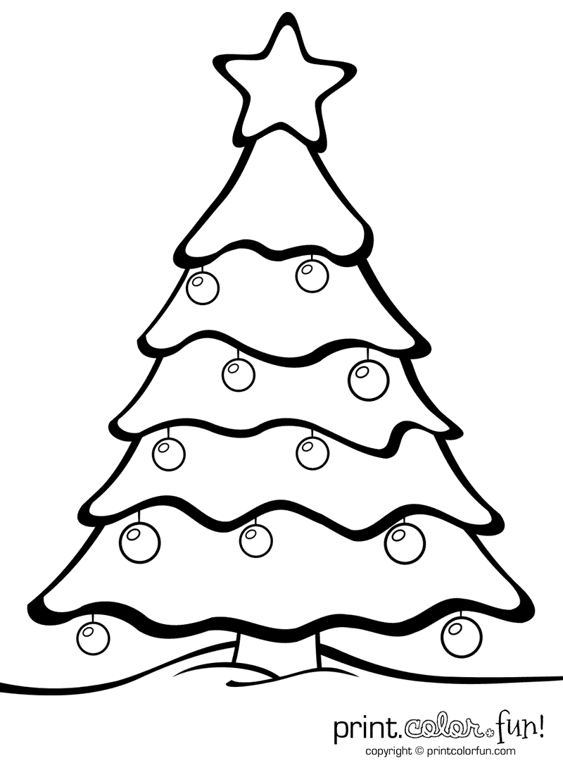 printable pictures of xmas trees