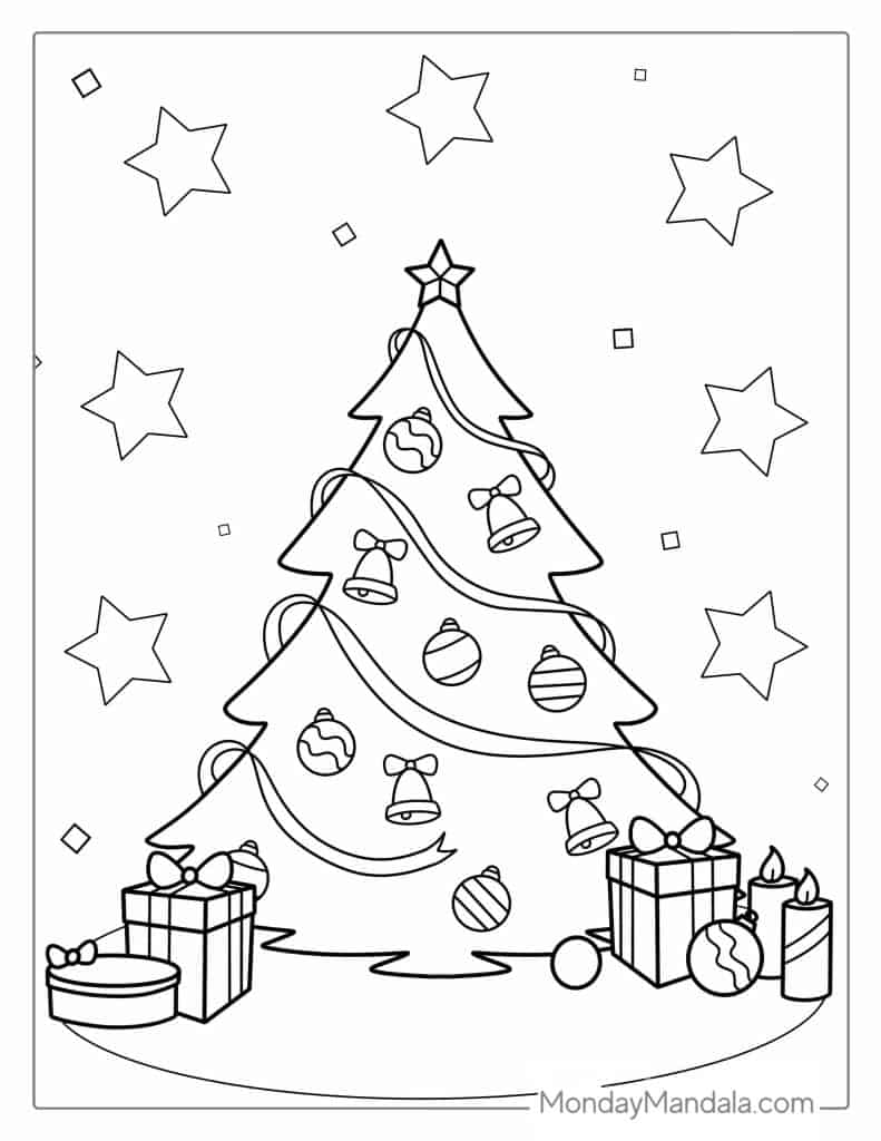 printable pictures of xmas trees