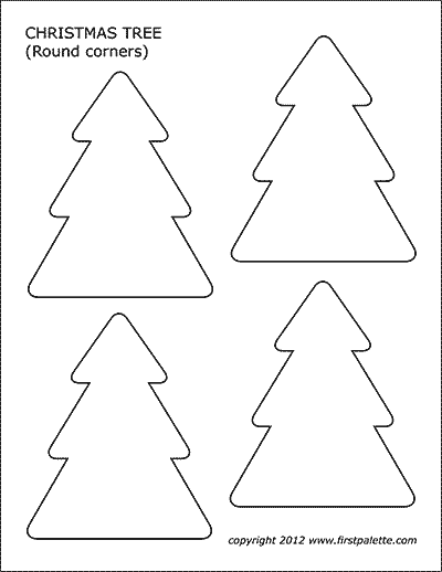 printable pictures of xmas trees