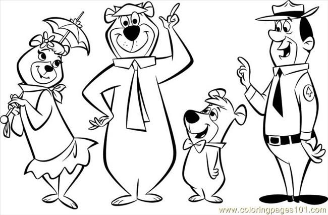printable pictures of yogi bear