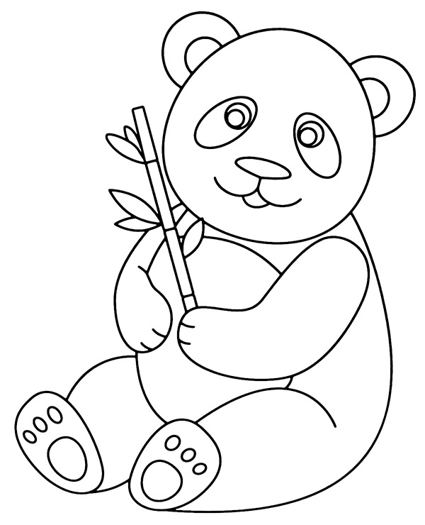 Panda coloring page sheet - Topcoloringpages.net