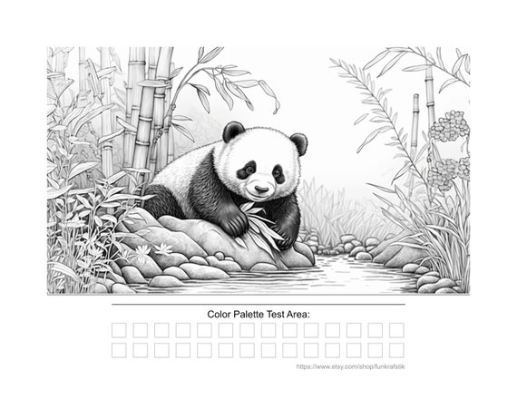 Panda Bear Cubs Coloring Pages for Adults 16 Adult Coloring Pages ...